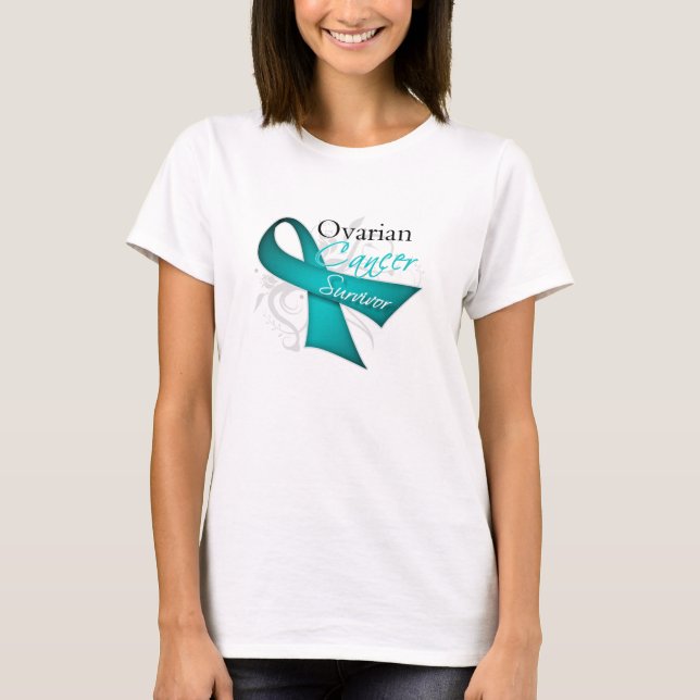 Camiseta Sobreviviente - Cáncer de ovario (Anverso)