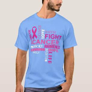 Camiseta Sobreviviente cree esperanza Cinta rosa Cáncer de