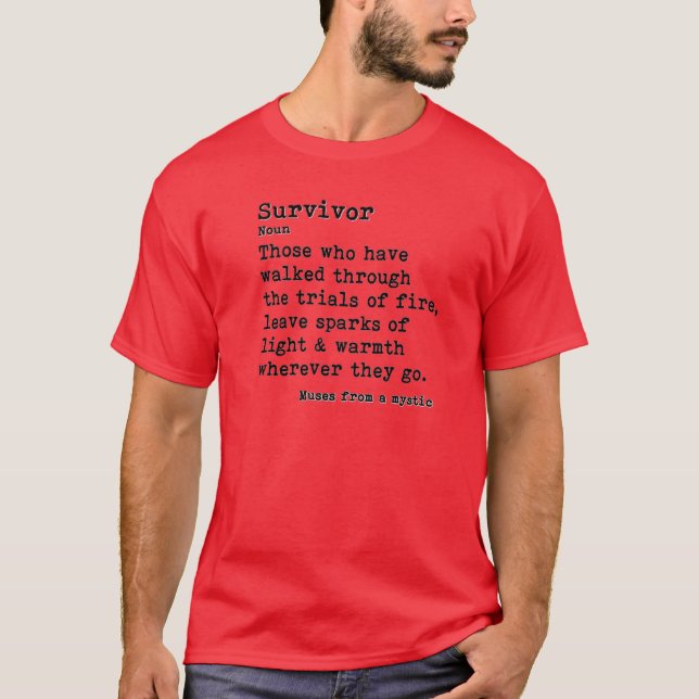 Camiseta Sobreviviente: Cuello Básico de la Tripulación (Anverso)