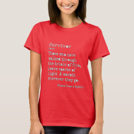 Camiseta Sobreviviente: Cuello básico de la tripulación osc