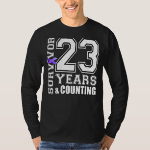 Camiseta Sobreviviente de 23 años, uso alzheimer de cinta m