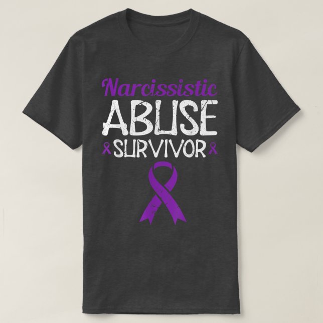 Camiseta Sobreviviente de abuso narcisista Cinta Salud Ment (Diseño del anverso)