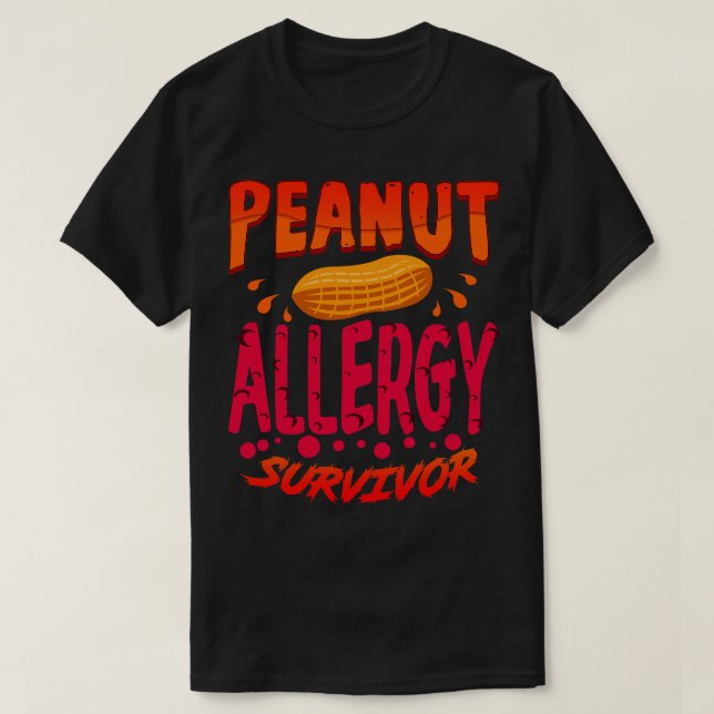Camiseta Sobreviviente de alergia al cacahuete 3 (Diseño del anverso)