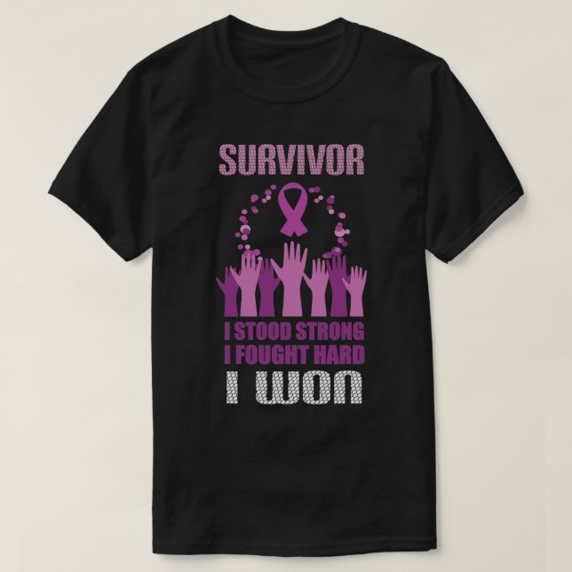 Camiseta Sobreviviente de Alzheimerx27s Me mantuve fuerte,  (Diseño del anverso)