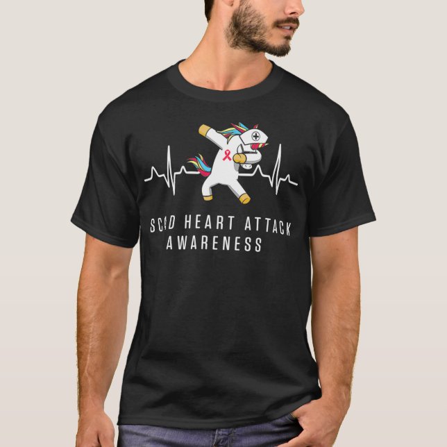 Camiseta Sobreviviente de ataque cardíaco de SCAD Unicorn g (Anverso)