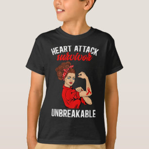 Camiseta Sobreviviente de ataque cardíaco, inquebrantable a