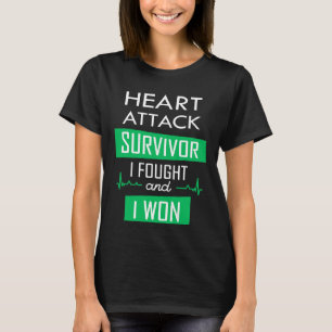 Camiseta Sobreviviente de ataque cardíaco, luché y gané