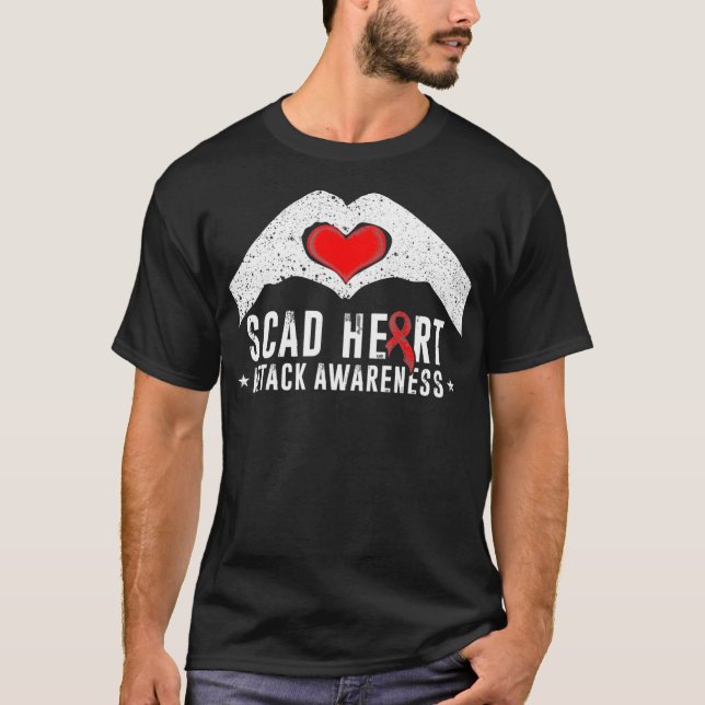 Camiseta Sobreviviente de ataque cardíaco SCAD Flags Art Wa (Anverso)