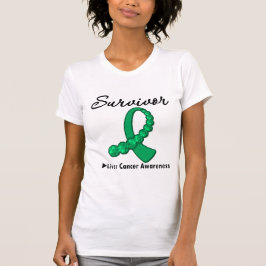 Camiseta Sobreviviente de cáncer de hígado Gemstone Ribbon