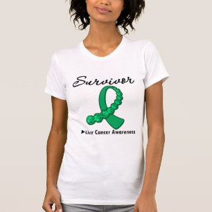 Camiseta Sobreviviente de cáncer de hígado Gemstone Ribbon