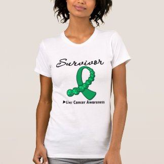Camiseta Sobreviviente de cáncer de hígado Gemstone Ribbon