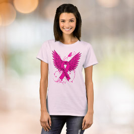 Camiseta Sobreviviente de cáncer de mama Mariposa Nombre Mo