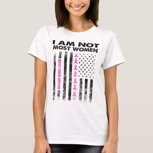 Camiseta sobreviviente de cáncer de mama no soy la mayoría  (Anverso)