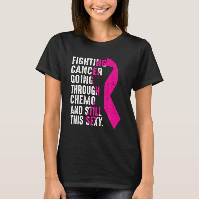 Camiseta Sobreviviente de cáncer de mama que lucha contra e (Anverso)