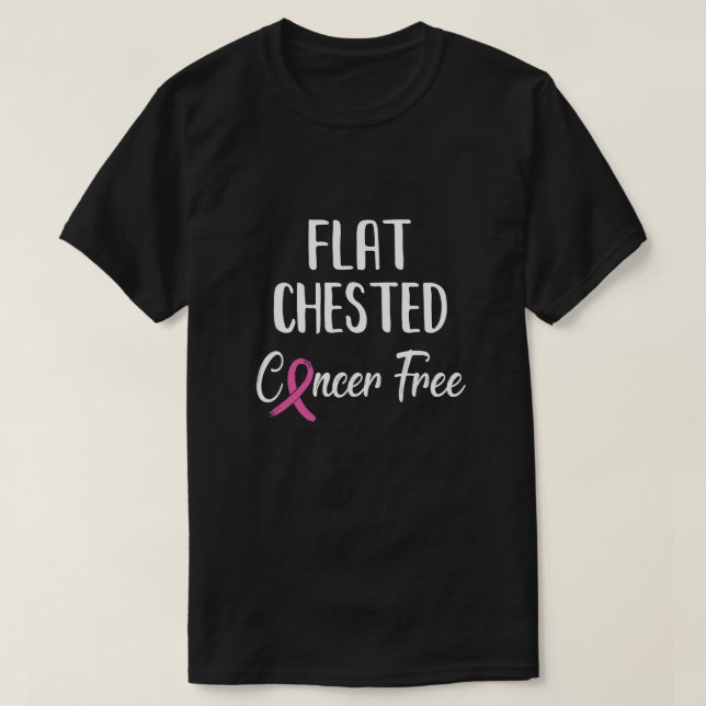 Camiseta Sobreviviente de cáncer de mama sin pecho (Diseño del anverso)