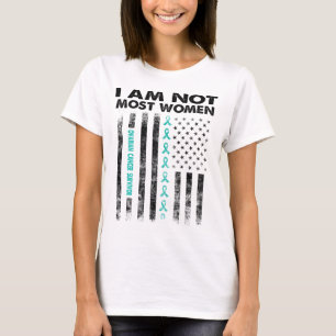Camiseta sobreviviente de cáncer de ovario no soy la mayor