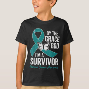 Camiseta Sobreviviente De Cáncer De Ovario Por La Gracia De