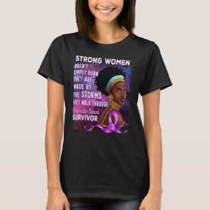 Camiseta Sobreviviente de cáncer de páncreas mujer afroamer