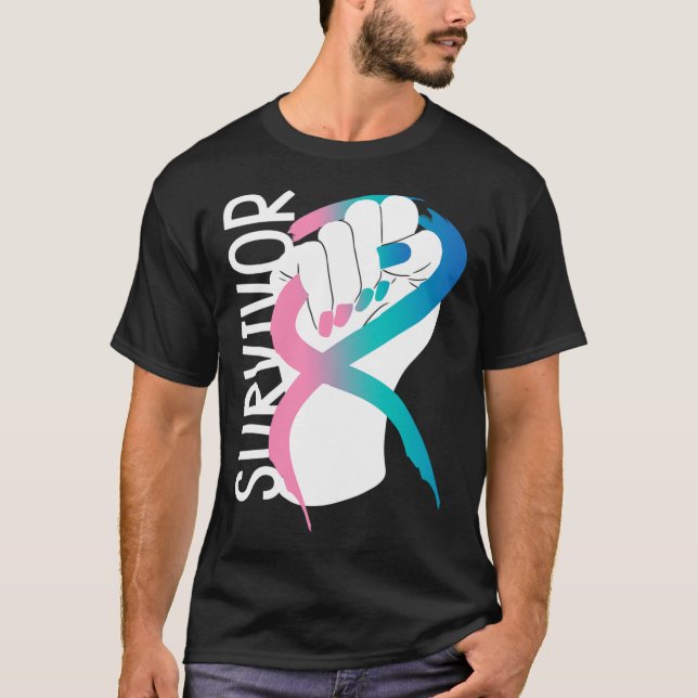 Camiseta Sobreviviente de cáncer Mes de Conciencia sobre el (Anverso)