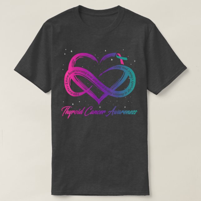 Camiseta Sobreviviente de cáncer tiroideo apoya guerra de c (Diseño del anverso)