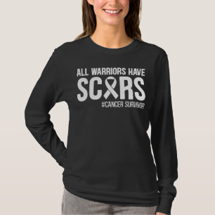 Camiseta Sobreviviente de cáncer Todos los guerreros tienen