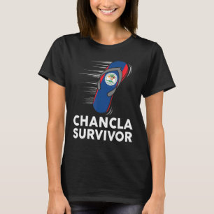 Camiseta Sobreviviente de Chancla Belice Chiste Bandera Bel