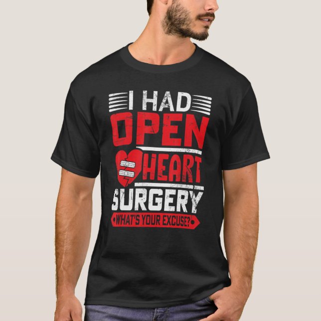 Camiseta Sobreviviente de cirugía a corazón abierto Corazón (Anverso)