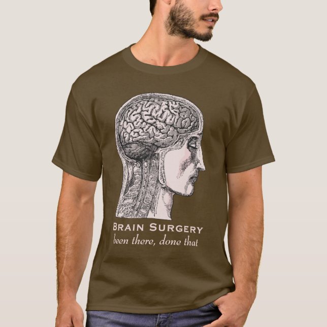 Camiseta Sobreviviente de cirugía cerebral grabado médico a (Anverso)