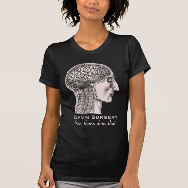Camiseta Sobreviviente de cirugía cerebral grabado médico a (Anverso)