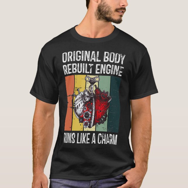 Camiseta Sobreviviente de cirugía de corazón abierto cuerpo (Anverso)