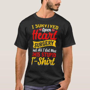 Camiseta Sobreviviente de cirugía de corazón abierto Oído s