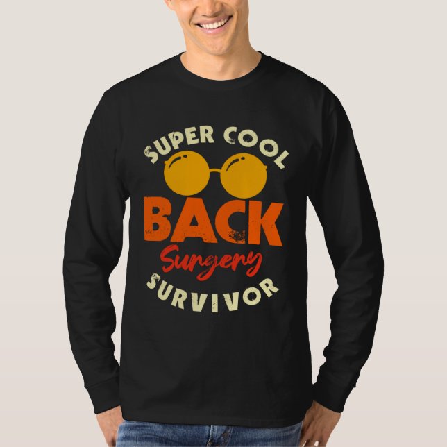 Camiseta Sobreviviente de cirugía de espalda Conciencia de  (Anverso)