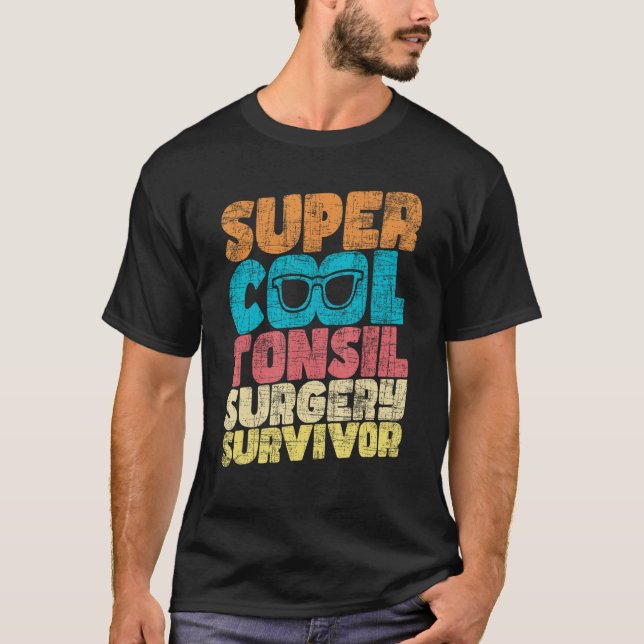 Camiseta Sobreviviente de cirugía tonsil - Recuperación de  (Anverso)