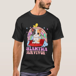 Camiseta Sobreviviente de clamidia Bacterio Gato del Arcoir