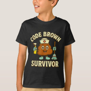 Camiseta Sobreviviente de Código Marrón Enfermera Divertida