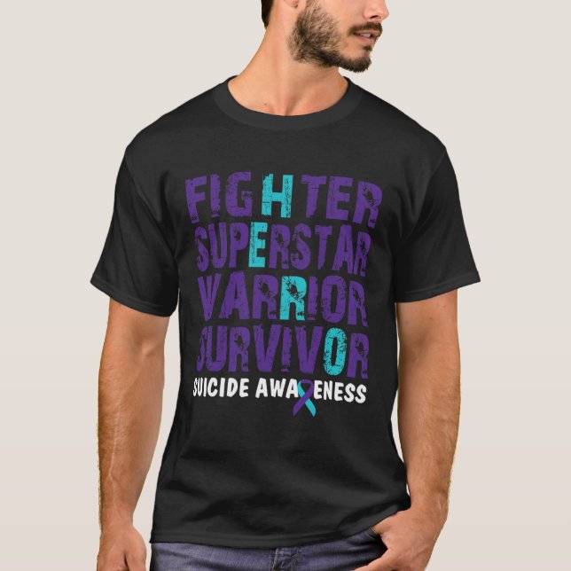 Camiseta Sobreviviente de combate Concienciación sobre el s (Anverso)