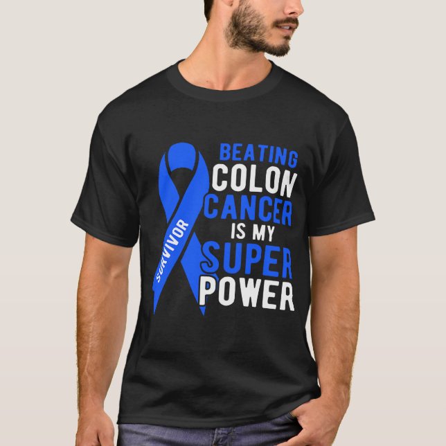 Camiseta Sobreviviente de conciencia sobre el cáncer de col (Anverso)