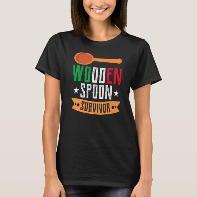 Camiseta Sobreviviente de Cuchara de Madera (Anverso)