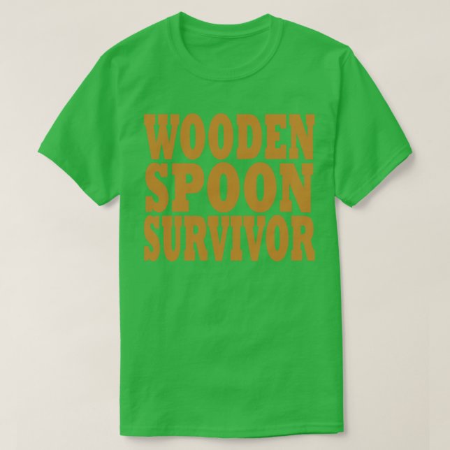 Camiseta Sobreviviente de Cuchara de Madera 3 (Diseño del anverso)