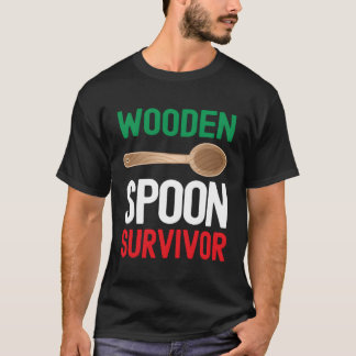 Camiseta Sobreviviente de cuchara de madera Divertida mamá 