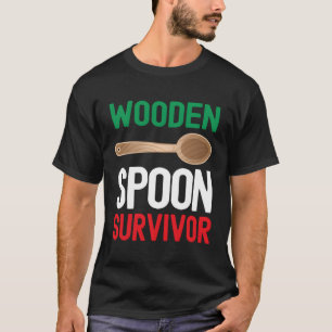 Camiseta Sobreviviente de cuchara de madera Divertida mamá