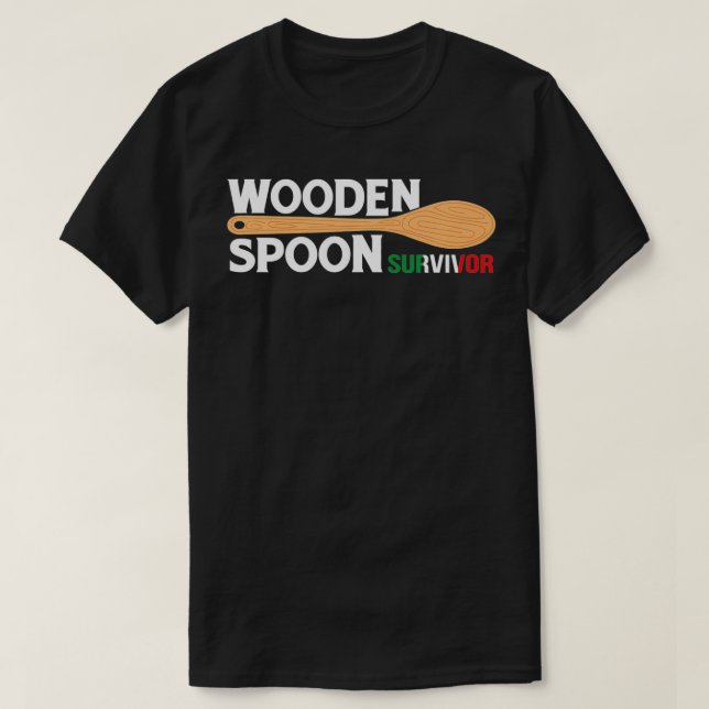 Camiseta Sobreviviente de Cuchara de Madera Herramientas de (Diseño del anverso)