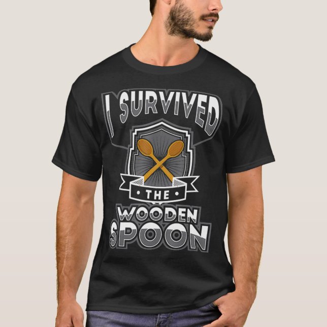 Camiseta Sobreviviente de cuchara de madera sobreviviente c (Anverso)