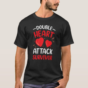 Camiseta Sobreviviente de doble ataque al corazón sobrevivi