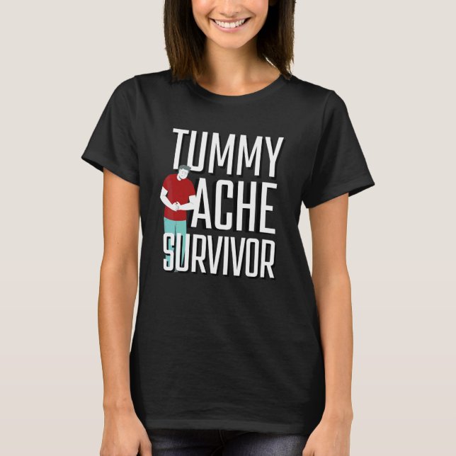 Camiseta Sobreviviente de Dolor de Barriga 4 (Anverso)