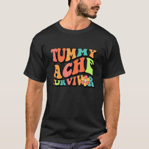 Camiseta Sobreviviente de Dolor de Barriga Groovy Hippy Ret