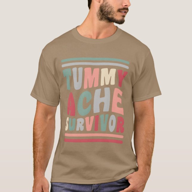 Camiseta Sobreviviente de dolor de barriga Vibra de los 80  (Anverso)