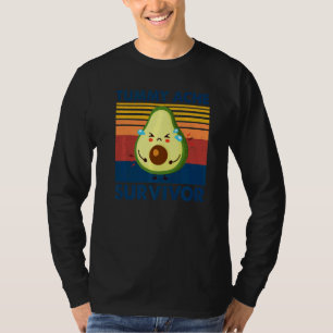 Camiseta Sobreviviente de Dolor de Barriga Vintage Aguacate
