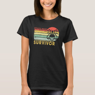 Camiseta Sobreviviente de gripe fría nariz tapada vintage r