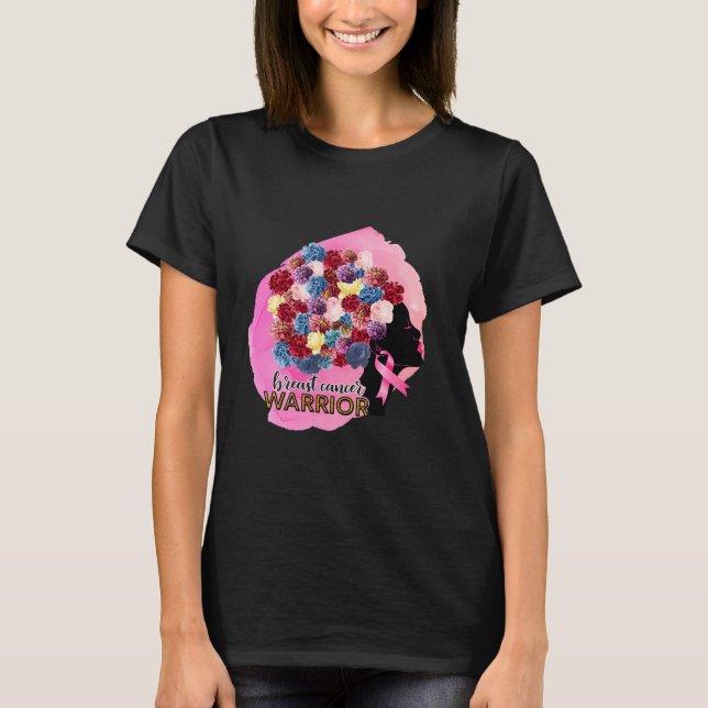 Camiseta Sobreviviente de guerrero afroamericano de cáncer  (Anverso)